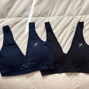 Gymshark Black and Navy Sports Bra Bundle
